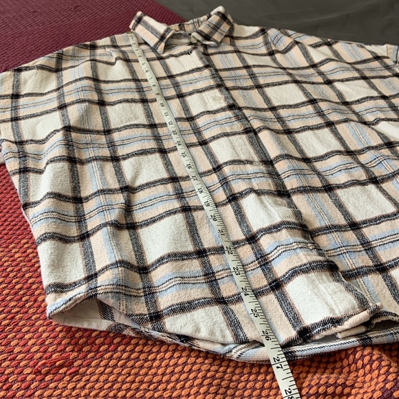 FRENCH CONNECTION SIZE S Drop Shoulder Flannel Button-up - Picture 3 of 9